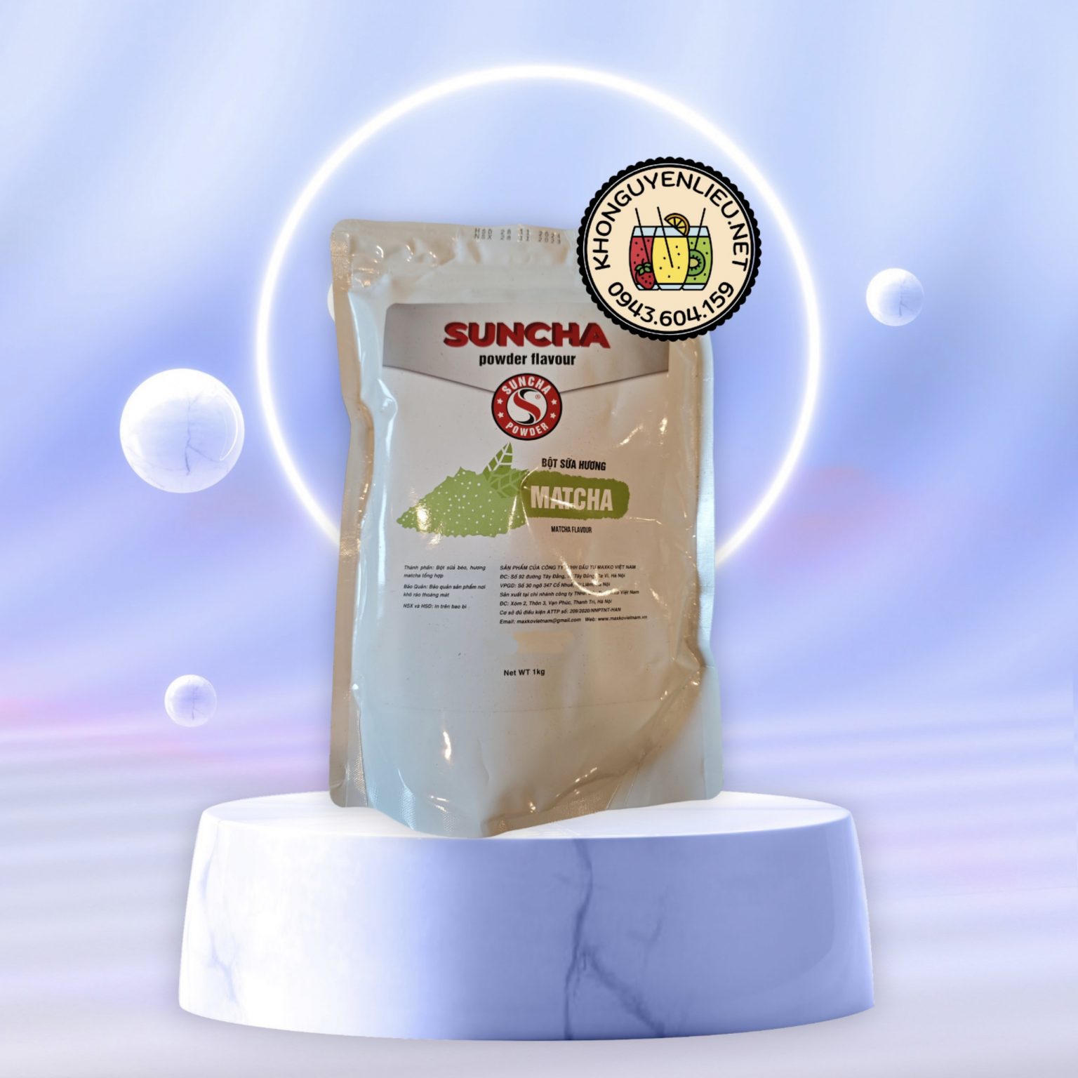 Bột sữa hương Matcha Suncha túi 1 kg