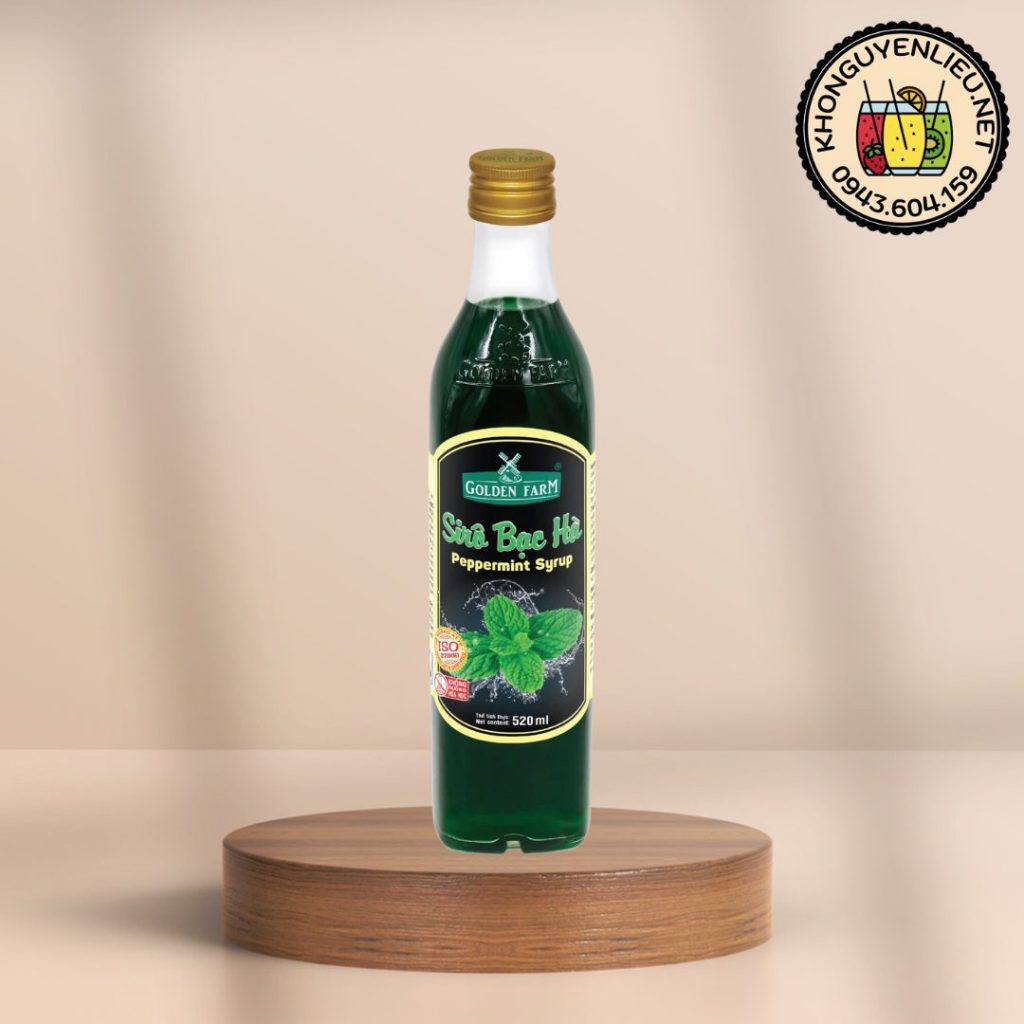 Siro Bạc Hà Xanh Golden Farm 520ml