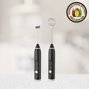 Máy đánh bọt cafe 2 đầu cầm tay sạc điện