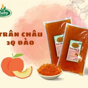 Trân Châu 3Q Ruby Vị Đào túi 2 kg