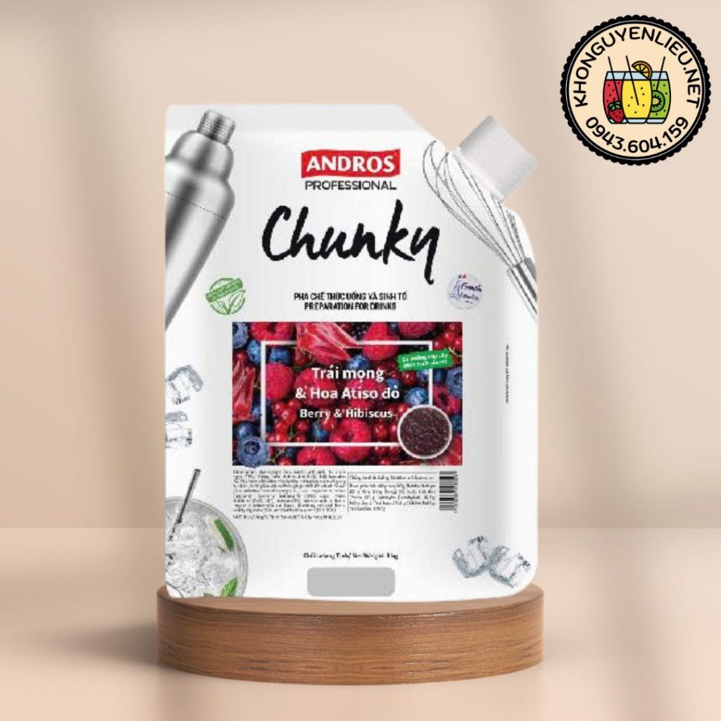 Mứt Chunky Trái Mọng- Hoa Atiso đỏ túi 1kg
