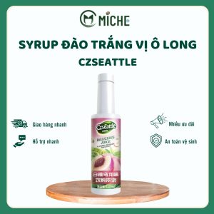 Siro Đào Trắng Vị Ô Long Czseattle Chai 1.25kg