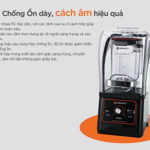 Hộp chống ồn máy xay sinh tố công nghiệp Uniblend - Phiên bản tay cầm inox cao cấp