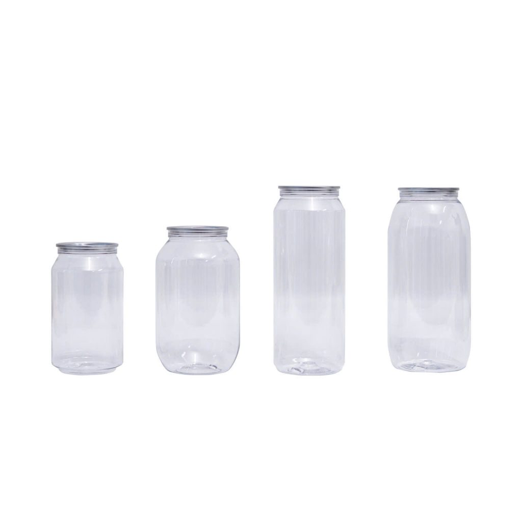 Lon nhựa PET nắp nhôm xé Unibar các size 330ml, 500ml, 700ml