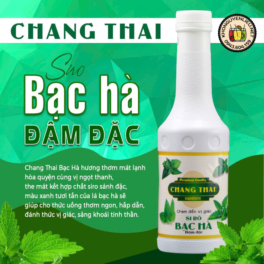 Siro Bạc Hà Đậm đặc ChangThai 1L
