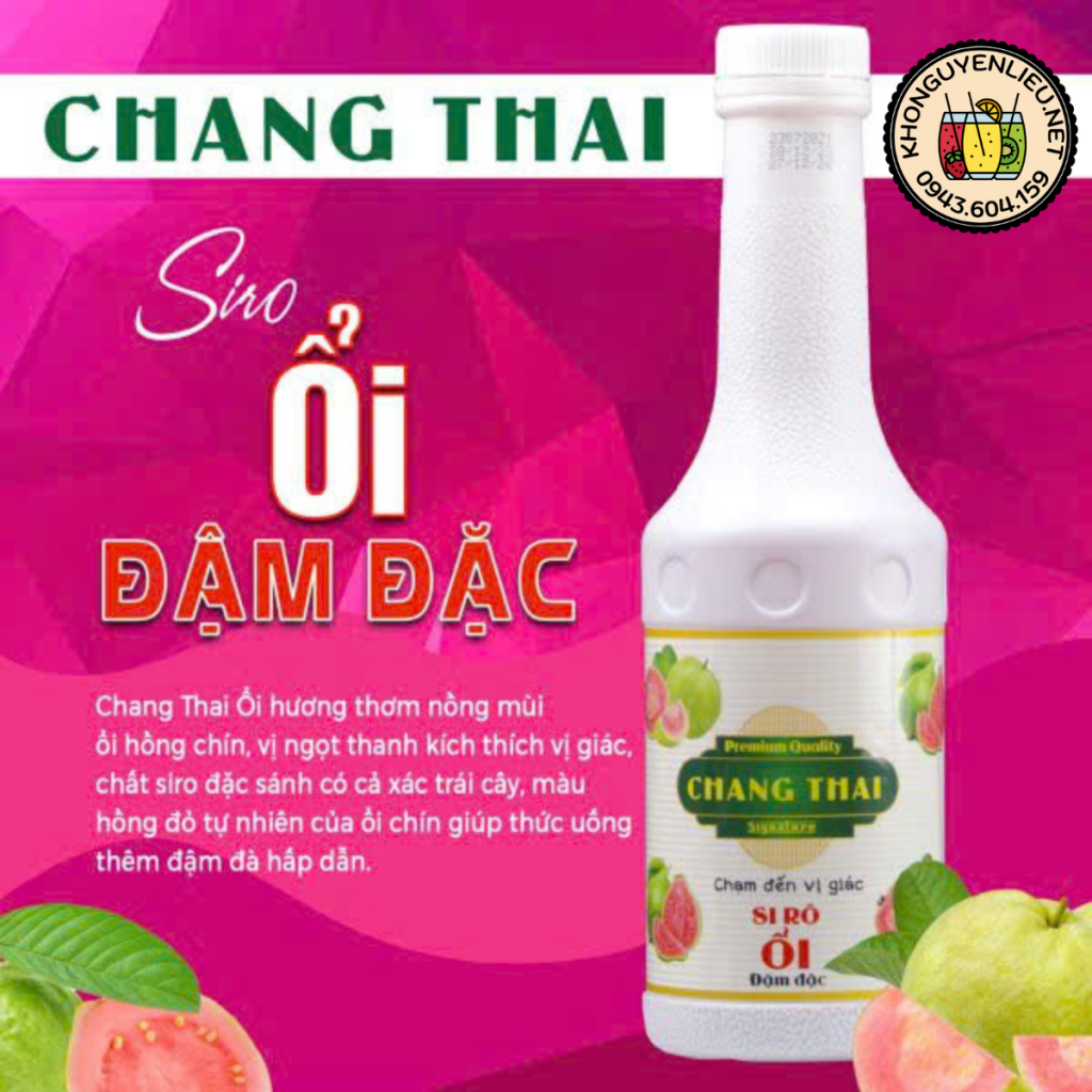Siro Ổi Hồng Đậm đặc ChangThai 1L