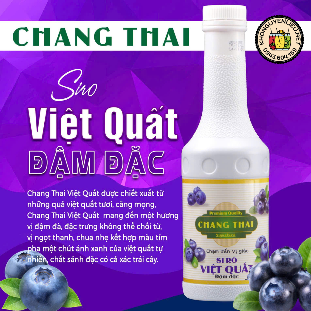 Siro Việt Quất Đậm đặc ChangThai 1L