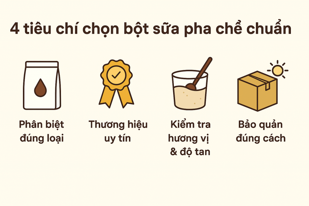 Bột sữa trong pha chế – Cách chọn đúng để đồ uống chuẩn vị