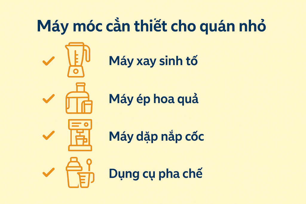 Kinh Nghiệm Mua Máy Móc Pha Chế Cho Quán Nhỏ