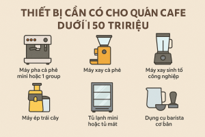 Setup quán cafe nhỏ – Những thiết bị cần có dưới 50 triệu