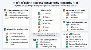Setup quy trình order – thanh toán nhanh cho quán dưới 30m²