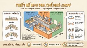 Cách tối ưu layout khu pha chế
