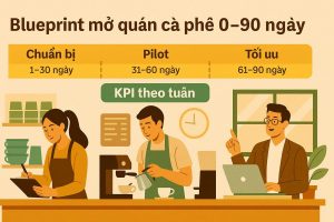Lộ Trình mở quán cà phê 0–90 ngày
