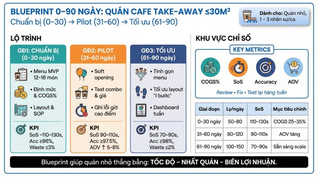 Lộ Trình mở quán cà phê 0–90 ngày