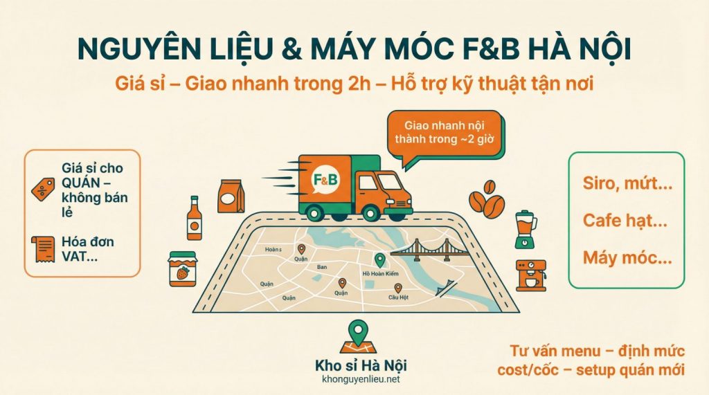 Nguyên liệu pha chế & máy móc F&B Hà Nội