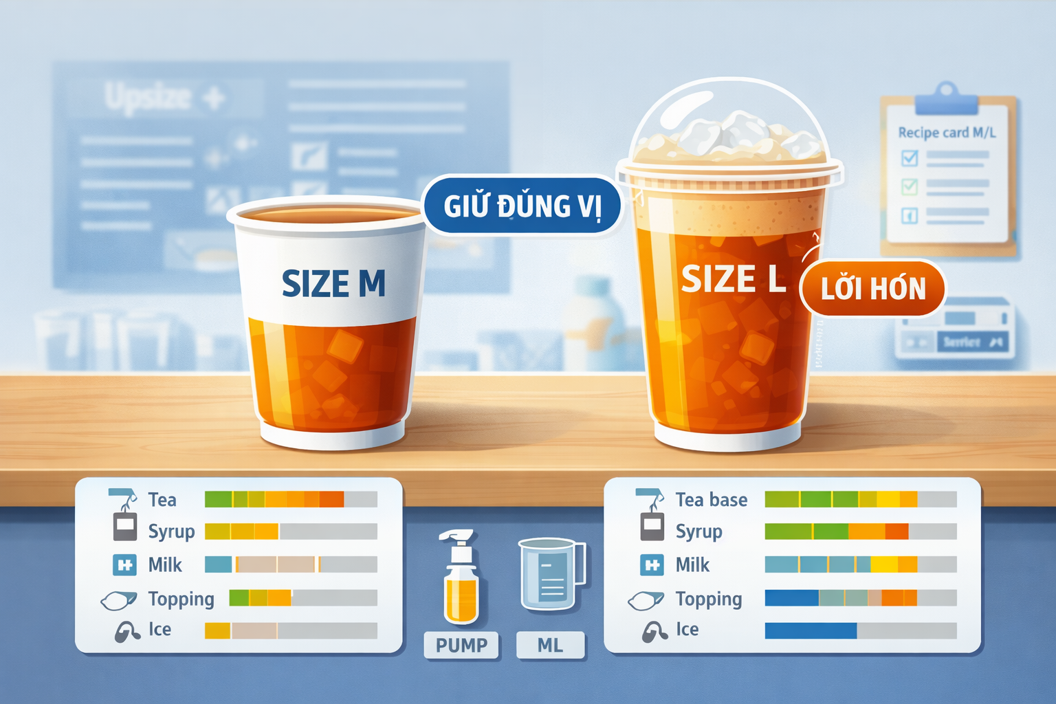 Giá vốn theo size ly