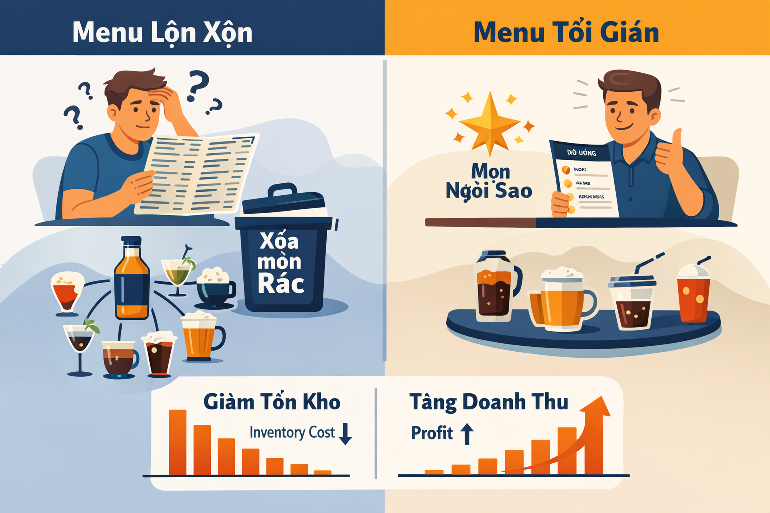 Menu tối giản