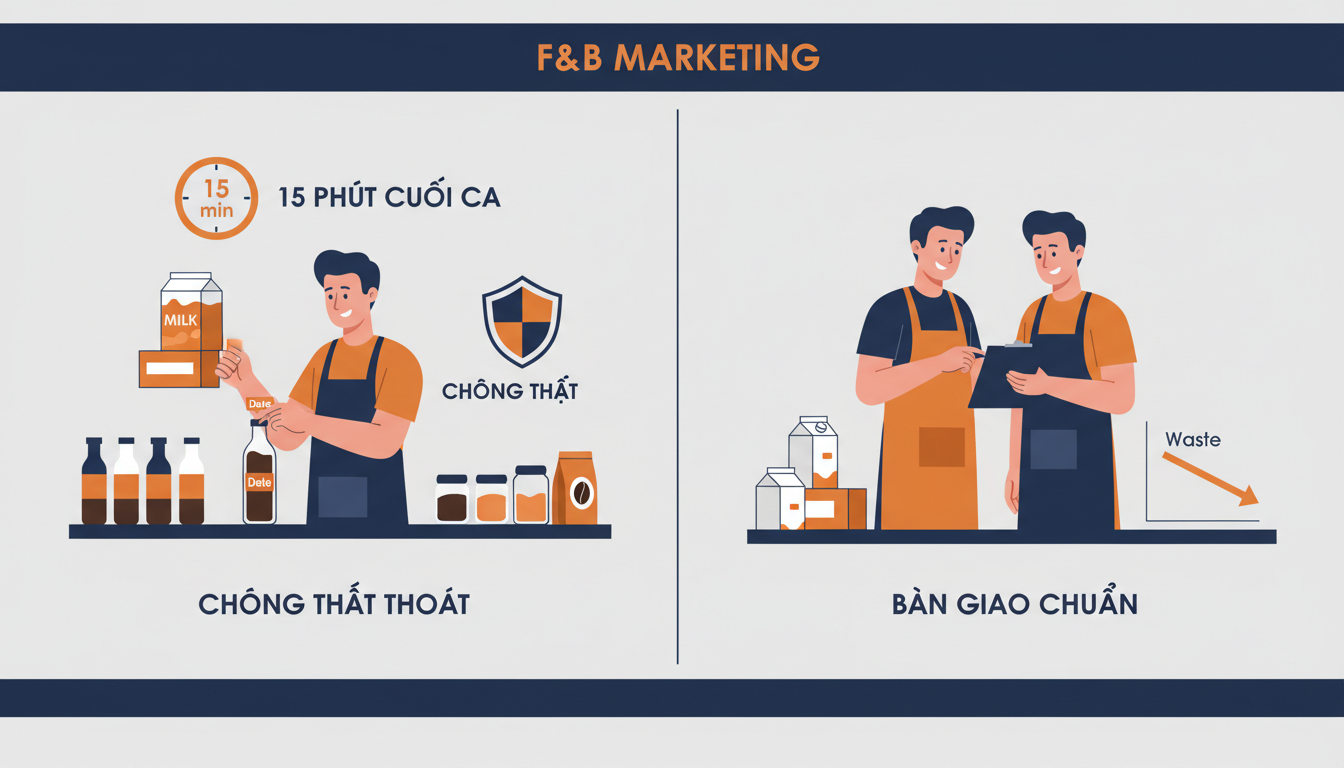 Checklist 15 phút cuối ca